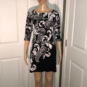 White House Black Market Black & White Dress XS